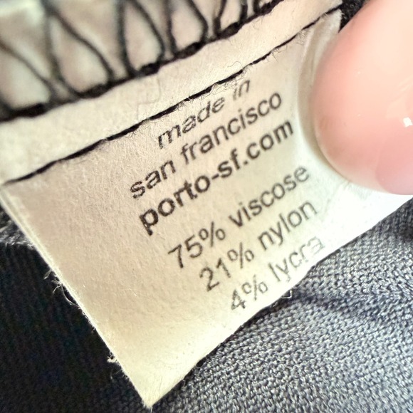 Porto San Francisco Jacket Women 1 Grey Black Grid Zip Up Stretch Funnel Neck - Picture 5 of 11